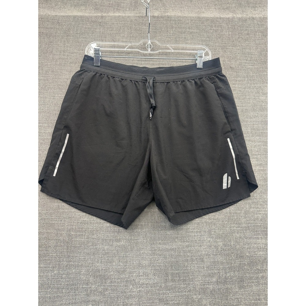 HYPRMV Running Shorts Mens Medium Black Reflective Drawstring Training Gym